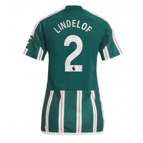 Manchester United Victor Lindelof #2 Bortatröja Kvinnor 2023-24 Kortärmad